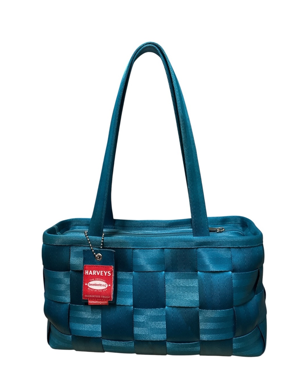 Harveys Teal Woven Seatbelt Tote